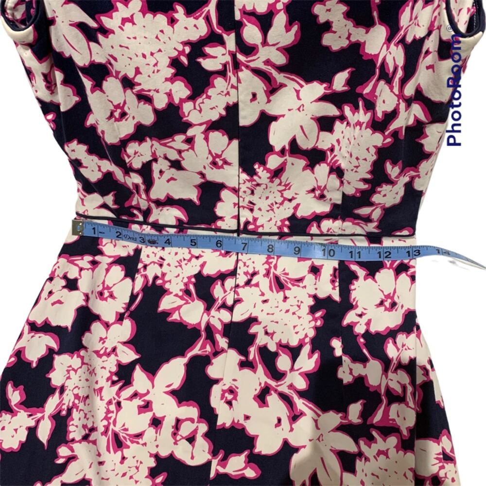 Tommy Hilfiger - Navy, Pink & White Floral Dress Size 0, EUC - Picture 5 of 14